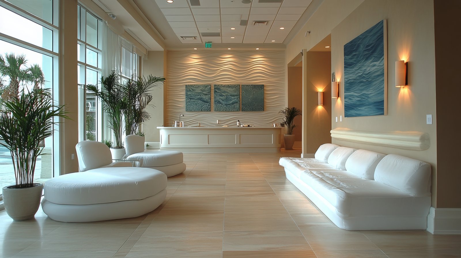 Spa reception area